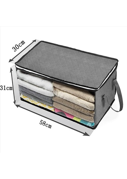 6pcs Yorgan Organizatör Kutusu Katlanabilir Taşınabilir Dolap Istiflenebilir Kutular Dokuma Olmayan Giysiler Depolama Battaniyeleri Koleksiyon Vaka-Gray (Yurt Dışından) fırsatları