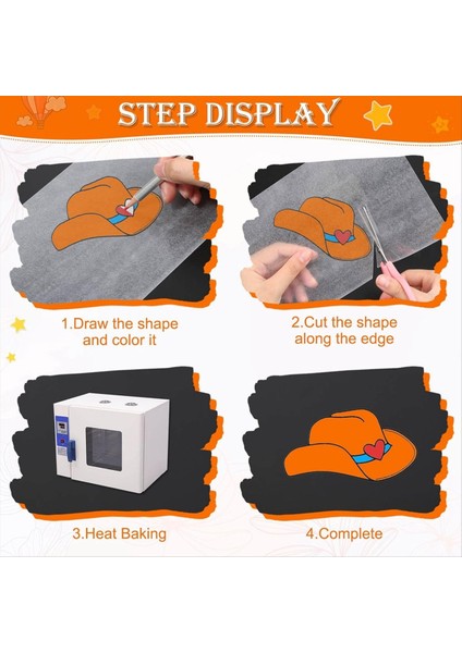 Shrinky Sanat Kağıdı 50PCS Büzülen Çarşaflar Anahtarlıklar ve Çocuklar Için Plastik Film Çekim (Yurt Dışından) fiyatları