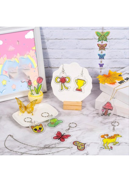 Shrinky Sanat Kağıdı 50PCS Büzülen Çarşaflar Anahtarlıklar ve Çocuklar Için Plastik Film Çekim (Yurt Dışından) modelleri