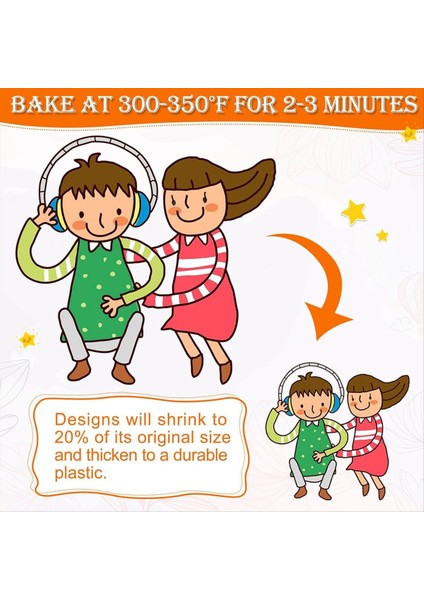 Shrinky Sanat Kağıdı 50PCS Büzülen Çarşaflar Anahtarlıklar ve Çocuklar Için Plastik Film Çekim (Yurt Dışından) indirimleri