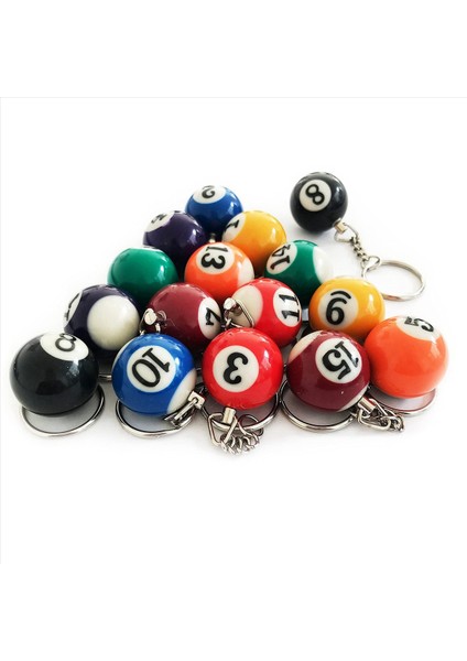 Renkli Bilardo Ball Keychain Seti 80 Pc Mini Magic Ana Zincir Topları Sekizball Billar Bilardo Zincirleri Aksesuarlar (Yurt Dışından) fiyatları