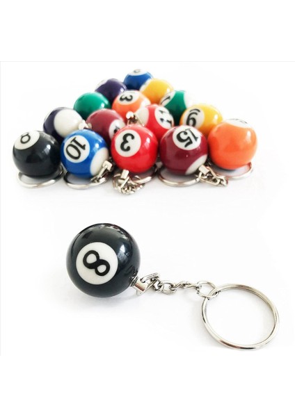 Renkli Bilardo Ball Keychain Seti 80 Pc Mini Magic Ana Zincir Topları Sekizball Billar Bilardo Zincirleri Aksesuarlar (Yurt Dışından) fırsatları