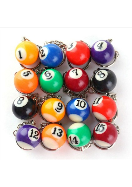Renkli Bilardo Ball Keychain Seti 80 Pc Mini Magic Ana Zincir Topları Sekizball Billar Bilardo Zincirleri Aksesuarlar (Yurt Dışından) indirimleri