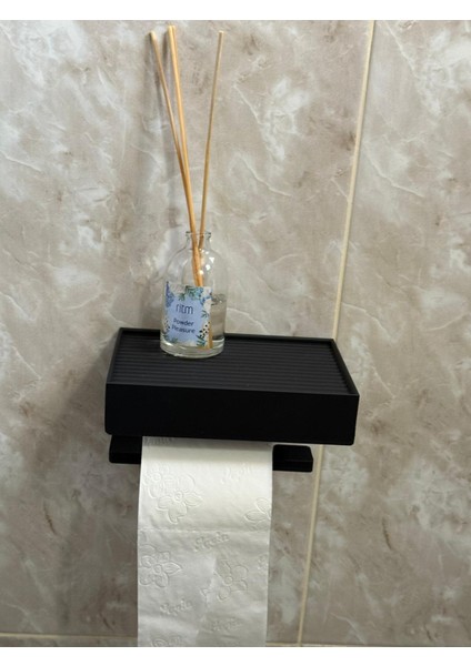 Tuvalet Kağıtlığı, Modern Siyah Renkli Kendinden Yapışkanlı Telefon Raflı Tuvalet Kağıdı Tutucu, Delmeden Montaj, Banyo Tuvalet Kağıtlık, Tuvalet Kağıdı Askısı Aparatı, Wc Kağıdı Tutacağı indirimleri