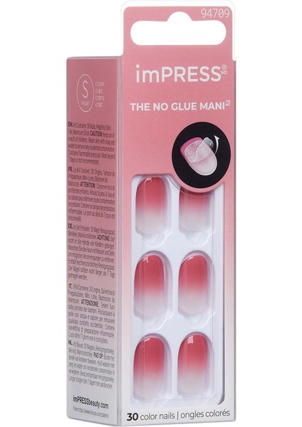 Kendinden Yapışkanlı Takma Tırnak Kısa Ombre Pembe modelleri