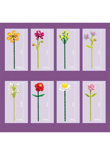 Zuanma Çiçek Buketi Yapım Seti No1 109 modelleri