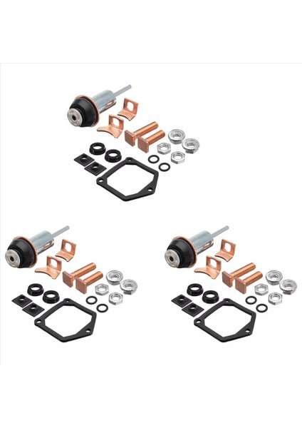 3x Universal Motor Başlangıç Solenoid Onarımı Yeniden Inşa Edin Toyota Subaru Honda Için Ayarlanmış (Yurt Dışından)