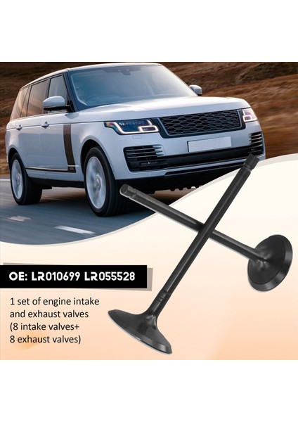 8 Paris Motor Emme Valfi ve Land Rover Için Egzoz Valfi 5 0 508PN V8 LR010699 LR055528 (Yurt Dışından) indirimleri