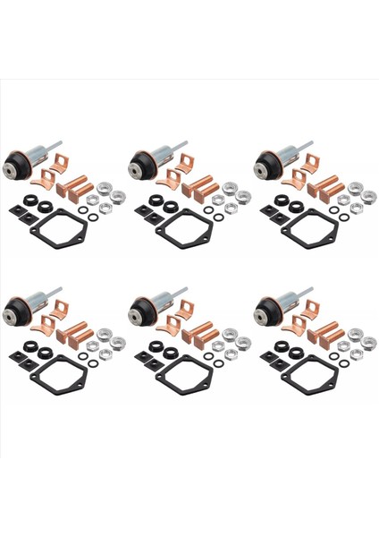 6x Universal Motor Başlangıç Solenoid Onarımı Yeniden Inşa Edin Toyota Subaru Honda Için Ayar Piston Kontakları (Yurt Dışından)