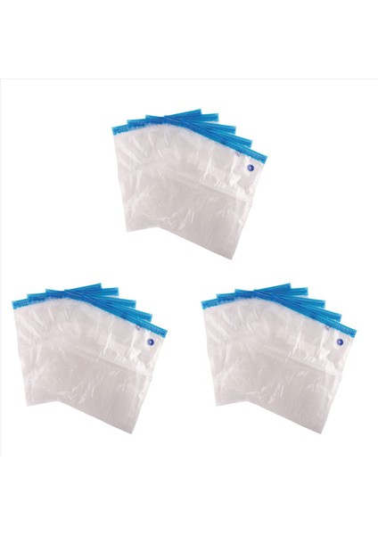 Elektrikli El Vakum Sızdırmazlığı Pompası Için 15PCS Yeniden Kullanılabilir Vakum Gıda Depolama Fermuar Torbaları 30 x 34 cm (Yurt Dışından)