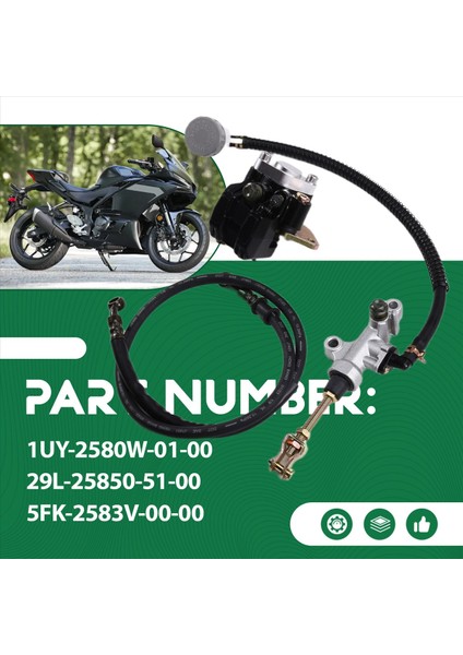 Yamaha Banshee Için Yağ Kupası ve Ana Silindir Hortumu ile Arka Fren Kaliperi 350 YFZ350 87-06 1U-2580W-01-00 (Yurt Dışından) fırsatları