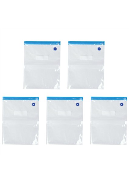 5pcs Elektrikli El Vakum Sızdırmazlık Müdürlüğü Için Yeniden Kullanılabilir Vakum Gıda Depolama Fermuar Torbaları 26 x 34 cm (Yurt Dışından)