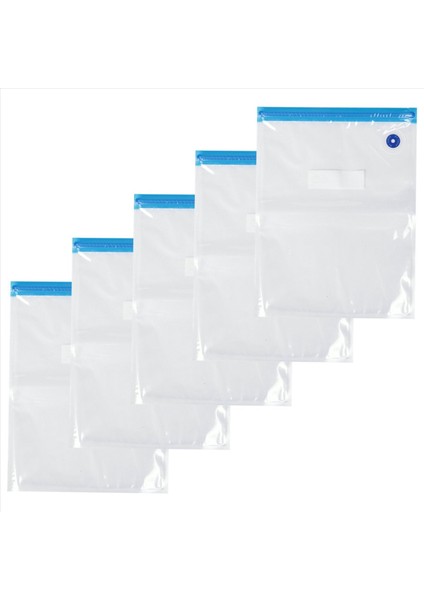 5pcs Elektrikli El Vakum Sızdırmazlık Müdürlüğü Için Yeniden Kullanılabilir Vakum Gıda Depolama Fermuar Torbaları 26 x 34 cm (Yurt Dışından) fiyatları