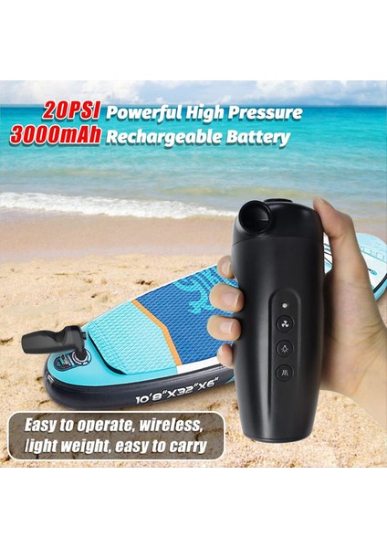 Şişme Için Taşınabilir Elektrikli Hava Pompası Hava Yatak Yatakları Tekneler Havuz Şamandıraları Için 20PSI Şarj Edilebilir Hava Pompası (Yurt Dışından) modelleri