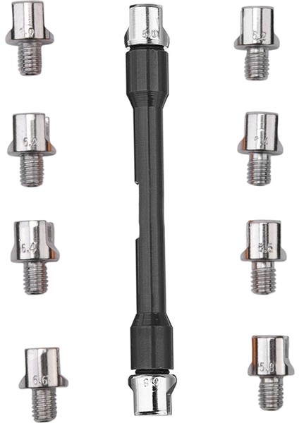 Motosiklet Kolu Konuşan Anahtar Cnc Anahtar Seti 5 0-6 8 Uzunluk 93MM/3 7in Çoğu Motosiklet Lastik Onarım Anahtarı Siyah (Yurt Dışından)