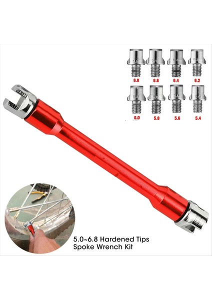 Motosiklet Kolu Konuşan Anahtar Cnc Anahtar Seti 5 0-6 8 Uzunluk 93MM/3 7in Çoğu Motosiklet Lastik Onarım Anahtarı Kırmızısı (Yurt Dışından) modelleri