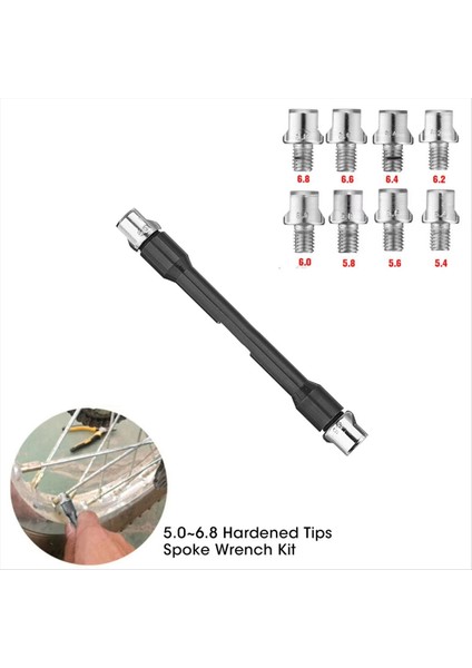 Motosiklet Kolu Konuşan Anahtar Cnc Anahtar Seti 5 0-6 8 Uzunluk 93MM/3 7in Çoğu Motosiklet Lastik Onarım Anahtarı Siyah (Yurt Dışından) modelleri