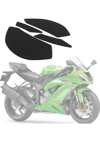 Motosiklet Kaymaz Yan Anti Yakıt Tankı Pedi Çıkartmaları Kawasaki Zx-6r Için Su Geçirmez Ped 2009-2016 ZX636 2012-2019 (Yurt Dışından) indirimleri