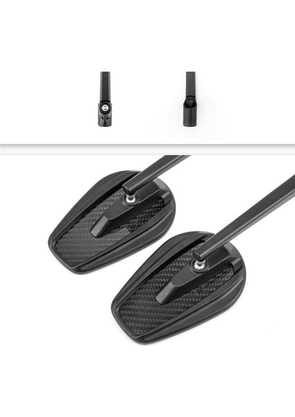 Elektrikli Araçlar ve Motosikletler Için Uygun Cnc Alüminyum Alaşım Karbon Fiber Görünüm Reversing Dikiz Aynası Elips (Yurt Dışından) fiyatları