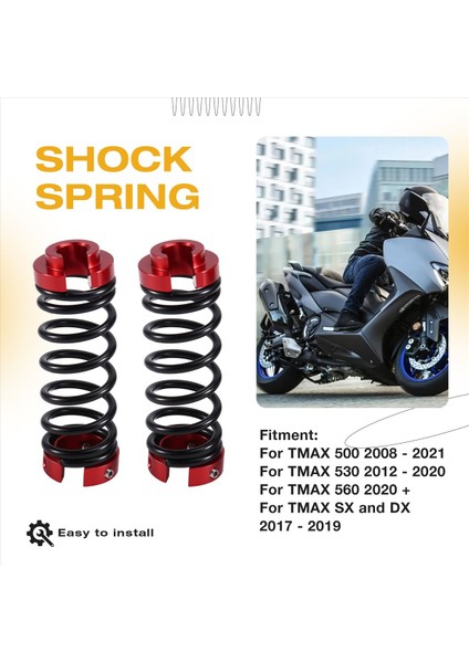 Yamaha TMAX500 Için TMAX530 TMAX560 Sx Dx Asansör Koltuk Yay Şok Emici Struts Silahlar Asansör Desteği Kırmızı (Yurt Dışından) fırsatları