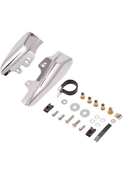 1 Street Street Electra Glide Road King Flhr 2001-2008 Gümüş Orta Motor Orta Raf Hava Deflektörü Isı Kalkanı (Yurt Dışından)