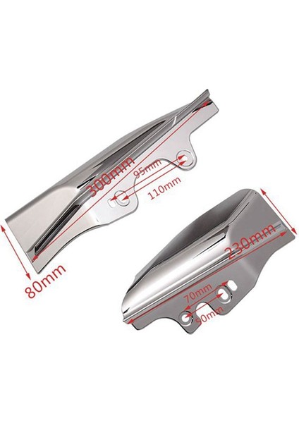 1 Street Street Electra Glide Road King Flhr 2001-2008 Gümüş Orta Motor Orta Raf Hava Deflektörü Isı Kalkanı (Yurt Dışından) indirimleri