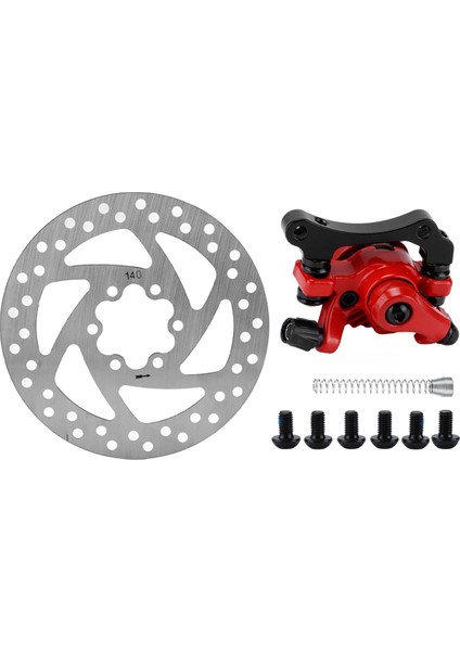 140MM Fren Diski Kaliper Kiti 6 Delikli Alüminyum Alaşım Elektrikli Scooter Için Aşınma Direnci (Yurt Dışından)