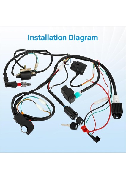 Çukur Bisiklet Kablo Demeti 50CC 70CC 90CC 110CC Için Elektrikli Başlangıç 4 Zamanlı Motor Taotao Ssr 70 X-Pro 4 Wheelers Parçaları (Yurt Dışından) fırsatları