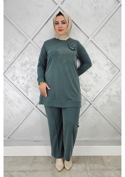 Kadın Dikme ve Taş Detaylı Tesettür Takım fiyatları