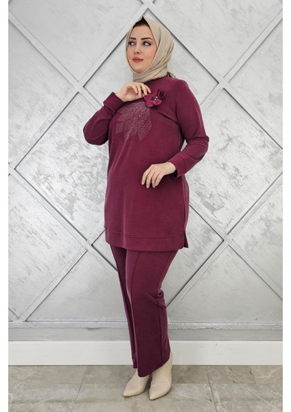 Kadın Dikme ve Taş Detaylı Tesettür Takım modelleri