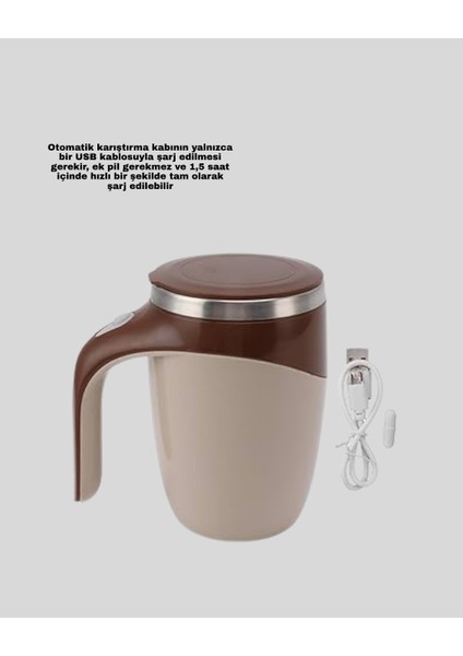 Techmrt Paslanmaz Çelik Şarjlı Karıştırma Kupa – Otomatik Manyetik Blender Fincan indirimleri