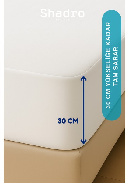 Micro Fitted Full Kenar Su Sıvı Geçirmez Tek-Çift Kişilik Yatak Koruyucu Alez Beyaz fırsatları