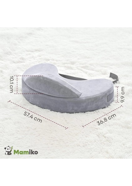 Bebek Emzirme Yastığı, Visco Yastık, Yıkanabilir Kılıf, Ergonomik Güvenlik Bariyerli Geniş Minder