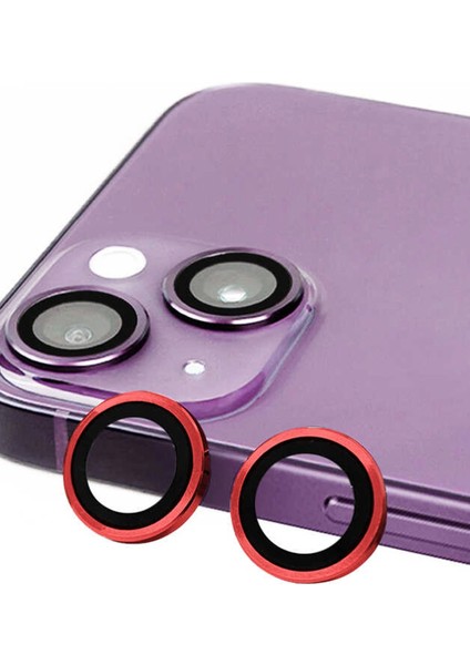 Bfs iPhone 14 Plus Raze Metal Kamera Lens - Kırmızı