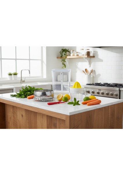 Narenciye Sıkacağı,sebze Saklama Kabı,sebze Pişirici ve Sebze Meyve Soyacağı 4 Lü Set fırsatları