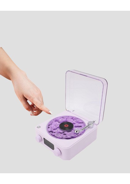 Bluetooth Retro Pikap Hoparlör 360 Derece Ses Projektörlü Gece Lambası Çok Fonksiyonlu fırsatları