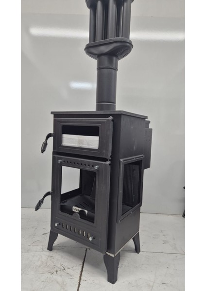 Pelet Soba Camlı Kuzine Tipi Sobası – Fırınlı, Yüksek Verimli fırsatları