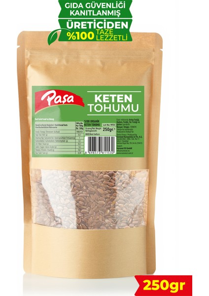 Keten Tohumu 250 gr – Yüksek Lifli ve Omega- 3 Kaynağı