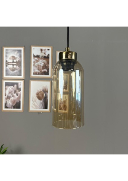 Windy Cam Bal Rengi Tekli Avize Küçük Plafonyer Başlık Retro Sarkıt Lamba Salon Aydınlatma modelleri