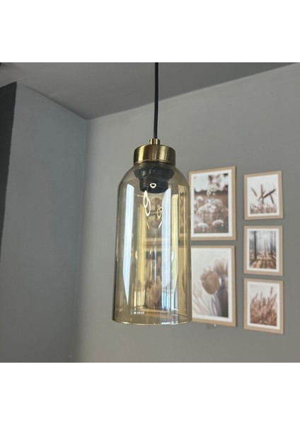 Windy Cam Bal Rengi Tekli Avize Küçük Plafonyer Başlık Retro Sarkıt Lamba Salon Aydınlatma fırsatları