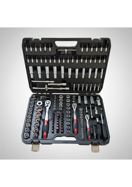 Lokma Anahtar Seti 173 Parça Profesyonel Çok Amaçlı El Alet Seti 1/2 3/8 1/4 6 Köşe Cr-V Çelik indirimleri