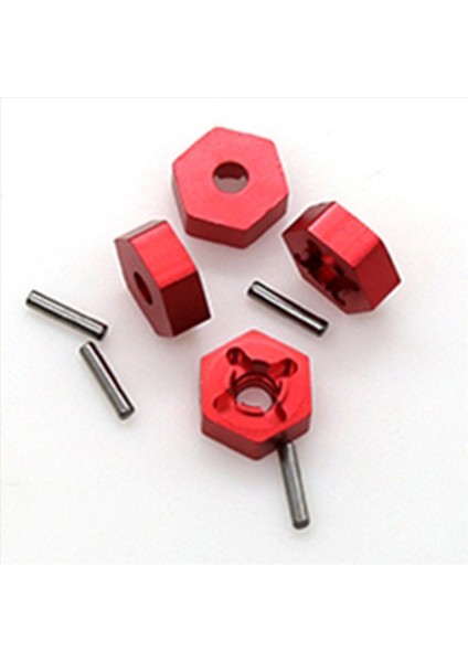 8x Metal 12MM Birleştirici Tekerlek Hub Hex Adaptörü Wltoys 104001 1/10 Rc Araba Yükseltme Parçaları Aksesuarları Kırmızı (Yurt Dışından) modelleri
