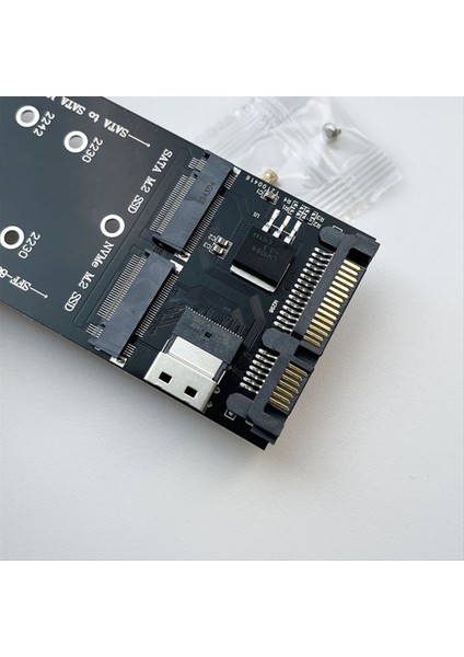 M 2 - Sata Adaptörü SFF-8654 - M2 Nvme SSD Dönüştürücü 22PIN Sata - M2 Genişletme Kartı 2 In 1 Combo Adaptör Anakart Için (Yurt Dışından) indirimleri