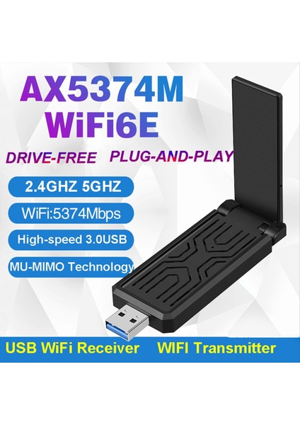 Wifi 6 USB Dual Band Kablosuz Ağ Kartı 1800 Mbps 2 4ghz Anten Usb3 0 Dizüstü Masaüstü Için Kablosuz Adaptör (Yurt Dışından) modelleri