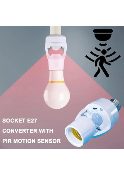 Akıllı E27 Pır Hareket Sensörlü Ampul Soket Adaptörü Otomatik Açma/kapama Radar Indüksiyonlu ve Ayarlanabilir Kızılötesi (Yurt Dışından) fırsatları