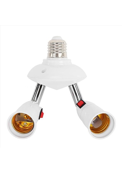 2x 360 Derece Ayarlanabilir - 2&#39 Si 1 Arada E27 Ayırıcı Soket Adaptörü E27 Standart LED Ampul Soket Adaptörü (Yurt Dışından) fiyatları