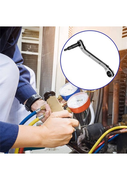 2x Hvac Servis Anahtarı Klima Vanası Cırcır Anahtarı (1/4 Inç 3/8 Inç 3/16 Inç 5/16 Inç) Altıgen Uç Adaptörü ile (Yurt Dışından) indirimleri