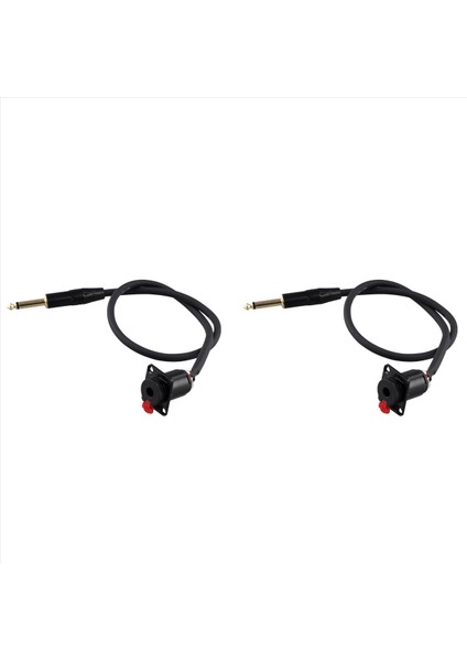 2 Adet 6 35MM Dişi Panel Montajlı 6 35MM Erkek Konnektör Kablosu 6 35MM Dişi Soket 6 35MM Erkek Kulaklık Kablosu (Yurt Dışından)