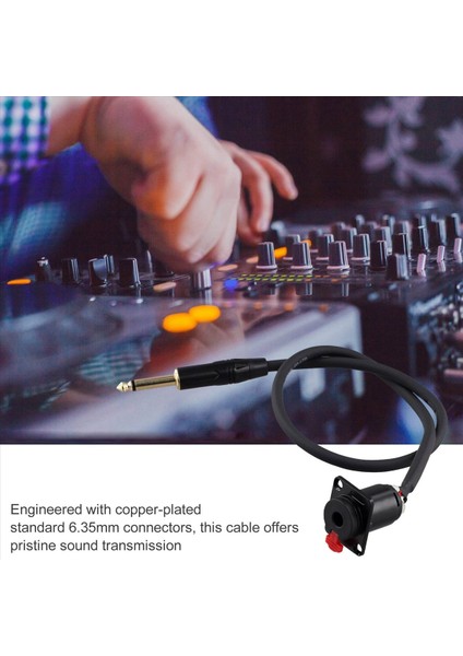 2 Adet 6 35MM Dişi Panel Montajlı 6 35MM Erkek Konnektör Kablosu 6 35MM Dişi Soket 6 35MM Erkek Kulaklık Kablosu (Yurt Dışından) fırsatları