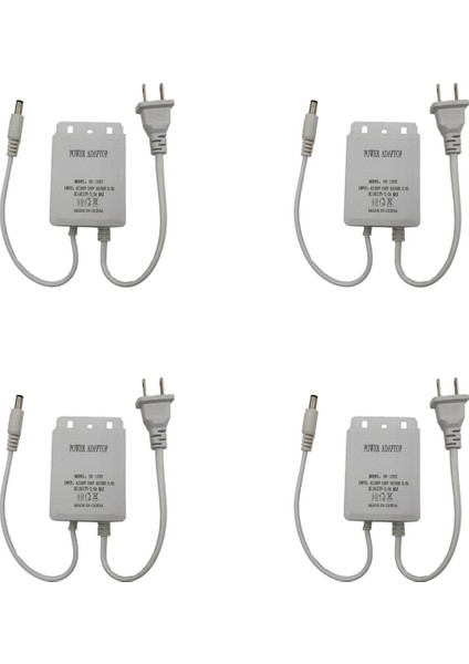 4x 12V 2A Güç Adaptörü Su Geçirmez Güç Gözetleme Kamerası Güç Adaptörü Işık Şeridi Kaynağı Abd Plug ile Beyaz (Yurt Dışından)